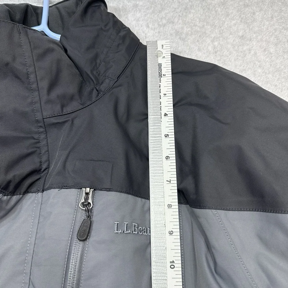 LL Bean Rugged Ridge Parka Medium Gray Ski Jacket Primaloft Tek Zip No Hood